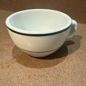 Classic White Coffee Mug with Black Trim